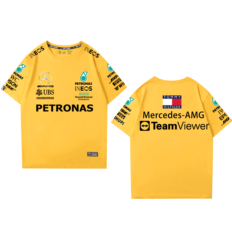 T-Shirt Mercedes AMG Petronas Motorsport TeamViewer Homme Manche Courte